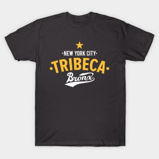 Tribeca Manhattan Logo -  Authentic NYC Vibes - Minimal Style T-Shirt